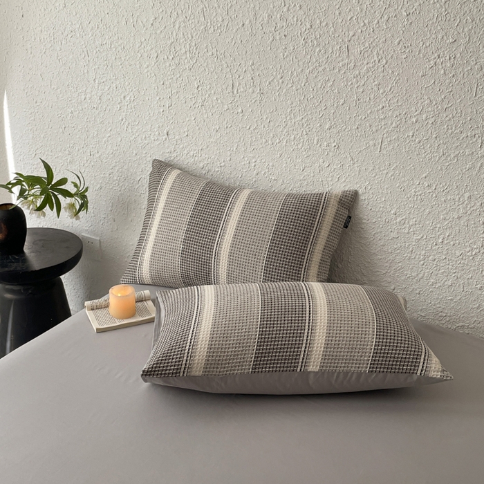 91家纺网 家纺一手货源 找家纺 （总）宜代光年 2025新款全棉色织提花华夫格四件套