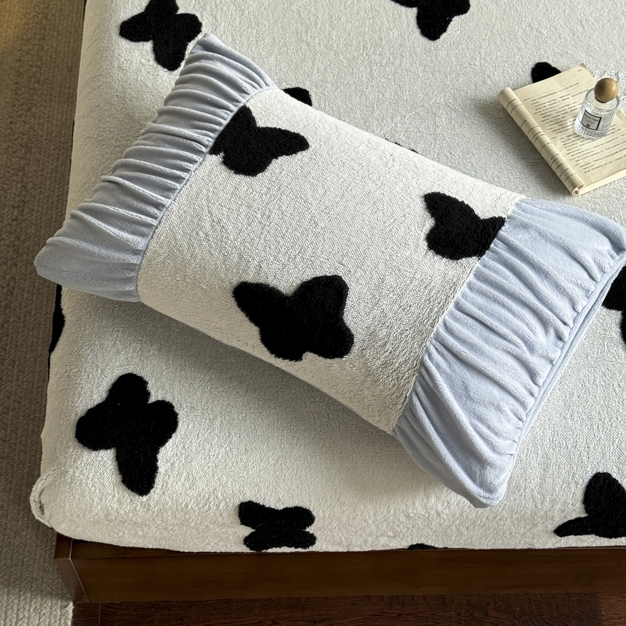 91家纺网 家纺一手货源 找家纺 新印象 2025新款阳离子绒保暖床笠 阳离子绒-琳蝶