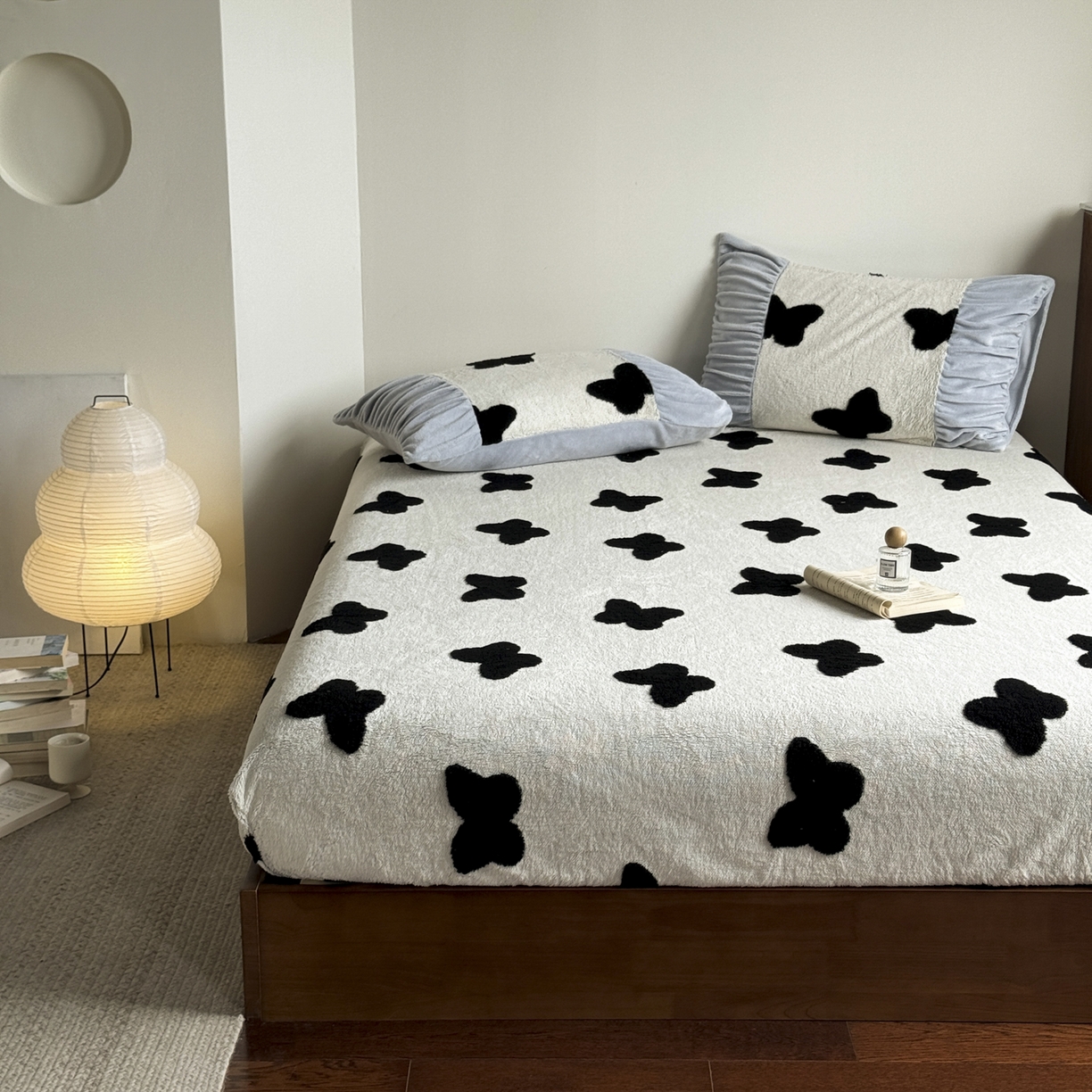 91家纺网 家纺一手货源 找家纺 新印象 2025新款阳离子绒保暖床笠 阳离子绒-琳蝶