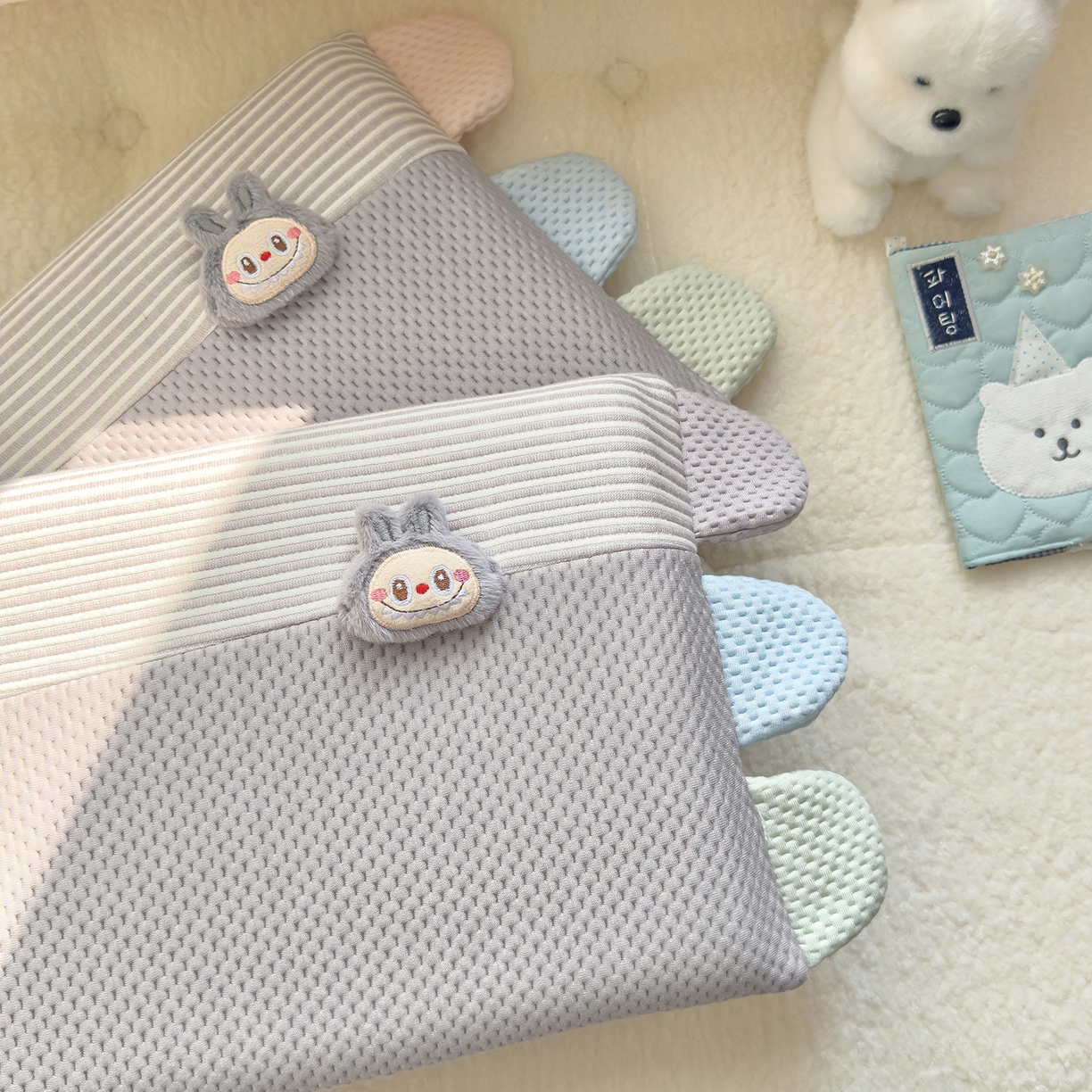 91家纺网 家纺一手货源 找家纺 诺可 2025新款秋冬学生儿童枕枕头枕芯-莱布布 莱布布-灰色