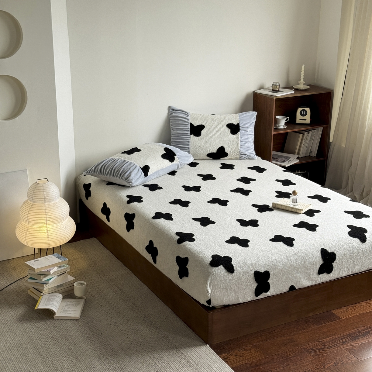 91家纺网 家纺一手货源 找家纺 新印象 2025新款阳离子绒保暖床笠 阳离子绒-琳蝶