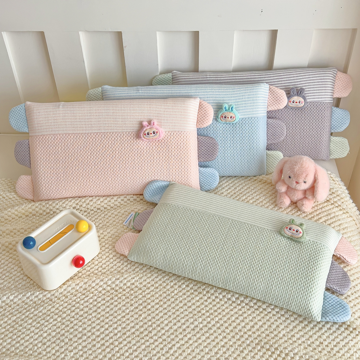 91家纺网 家纺一手货源 找家纺 诺可 2025新款秋冬学生儿童枕枕头枕芯-莱布布 组合图