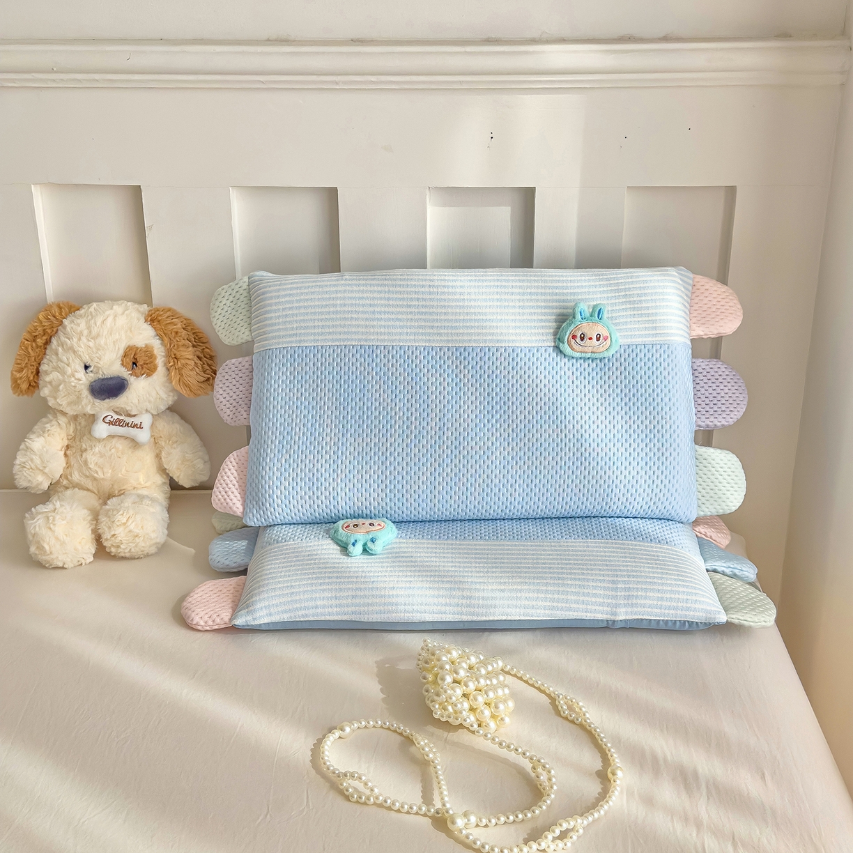 91家纺网 家纺一手货源 找家纺 诺可 2025新款秋冬学生儿童枕枕头枕芯-莱布布 莱布布-蓝色