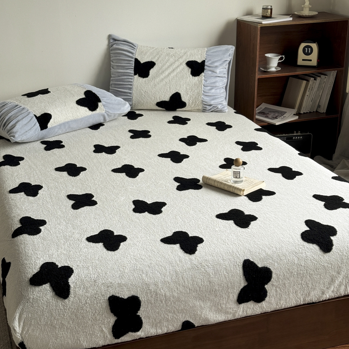 91家纺网 家纺一手货源 找家纺 新印象 2025新款阳离子绒保暖床笠 阳离子绒-琳蝶