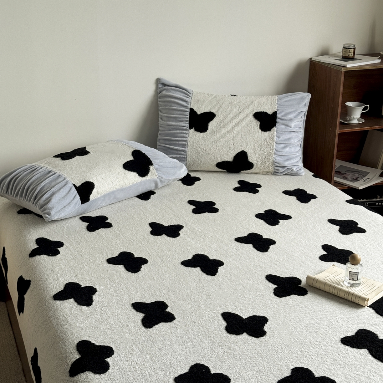 91家纺网 家纺一手货源 找家纺 新印象 2025新款阳离子绒保暖床笠 阳离子绒-琳蝶