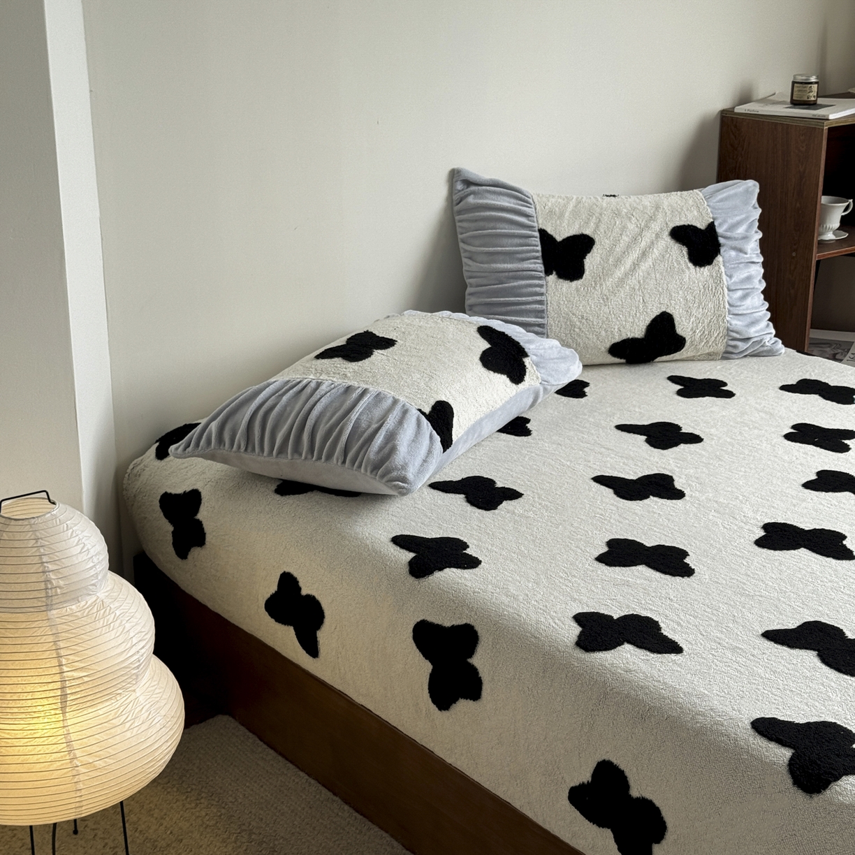 91家纺网 家纺一手货源 找家纺 新印象 2025新款阳离子绒保暖床笠 阳离子绒-琳蝶