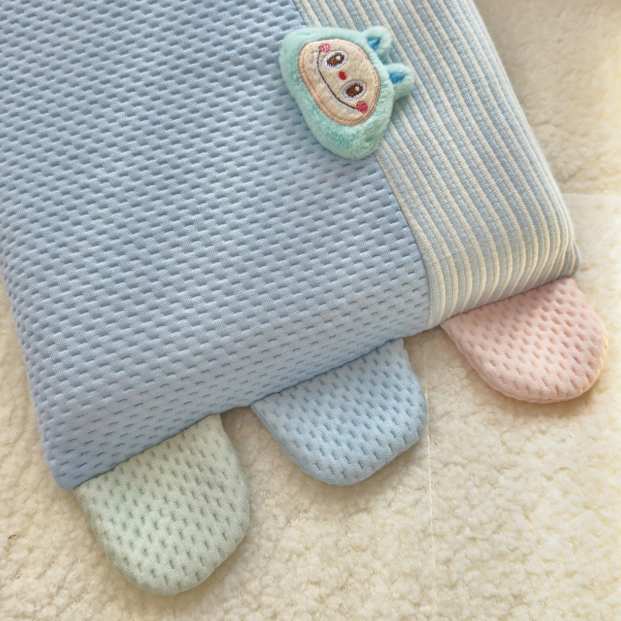 91家纺网 家纺一手货源 找家纺 诺可 2025新款秋冬学生儿童枕枕头枕芯-莱布布 莱布布-蓝色