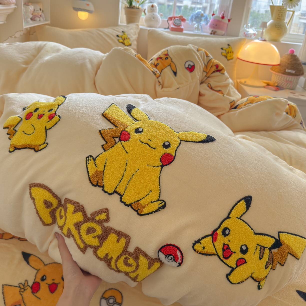 91家纺网 家纺一手货源 找家纺 优卡迪家纺馆 2025新款牛奶绒印加绣四件套 下载文件包含买家秀 小皮卡-奶黄