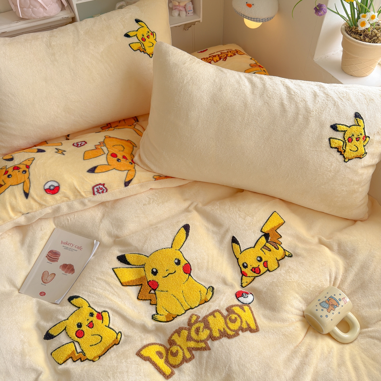 91家纺网 家纺一手货源 找家纺 优卡迪家纺馆 2025新款牛奶绒印加绣四件套 下载文件包含买家秀 小皮卡-奶黄