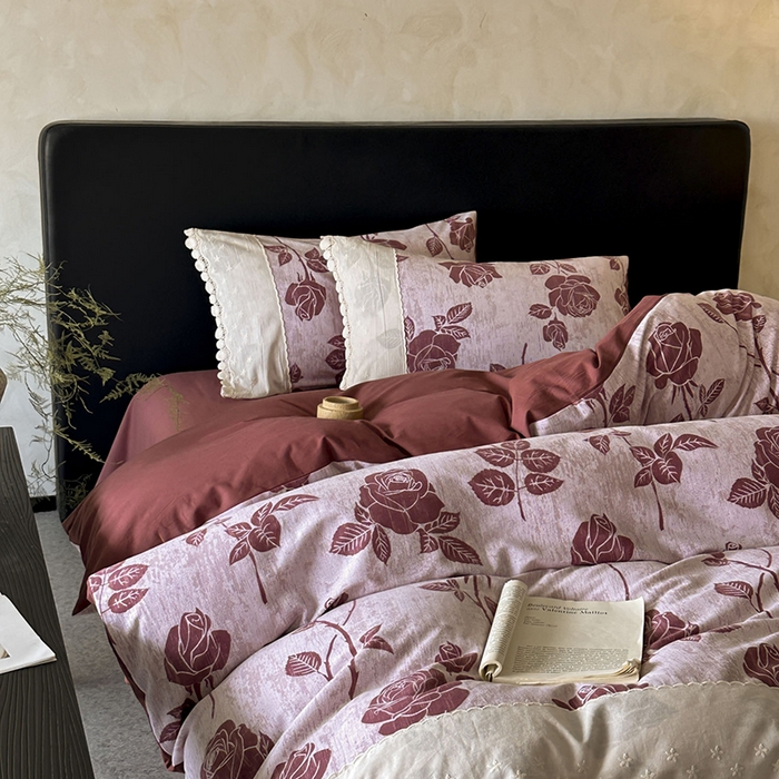 91家纺网 家纺一手货源 找家纺 （总）宜代光年 2025新款全棉磨毛花边四件套