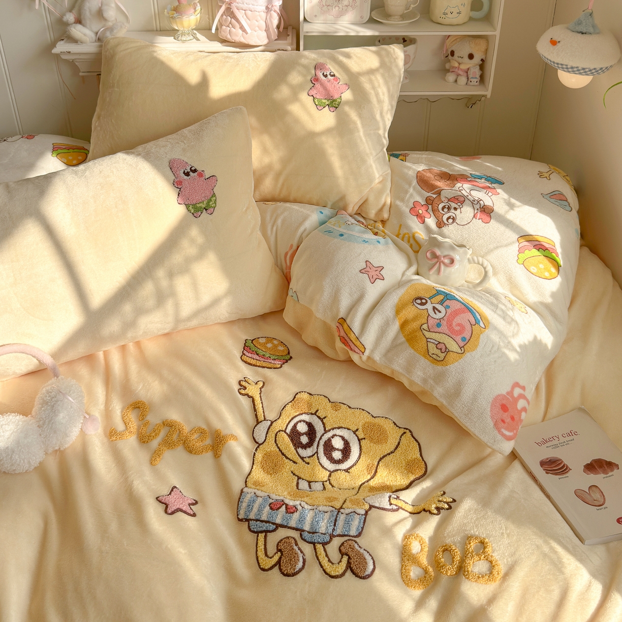 91家纺网 家纺一手货源 找家纺 优卡迪家纺馆 2025新款牛奶绒印加绣四件套 下载文件包含买家秀 海洋宝贝-奶黄