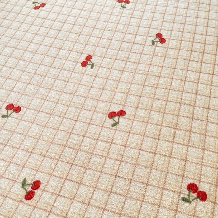 91家纺网 家纺一手货源 找家纺 爱屋及屋 2025新款牛奶绒印花床单 樱桃小格