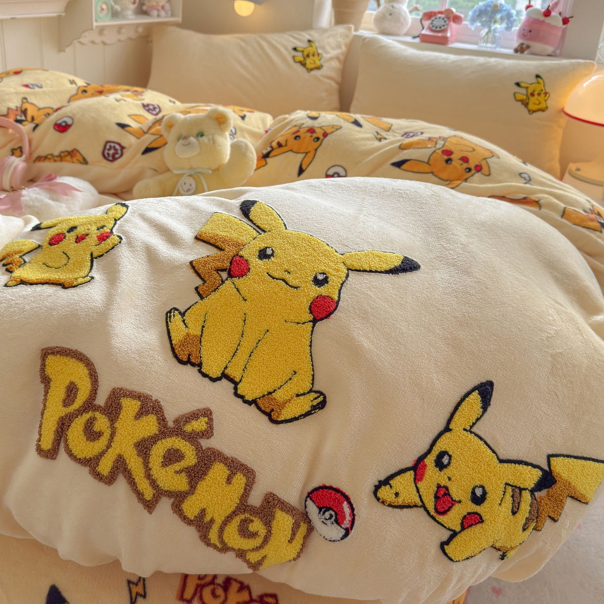 91家纺网 家纺一手货源 找家纺 优卡迪家纺馆 2025新款牛奶绒印加绣四件套 下载文件包含买家秀 小皮卡-奶黄