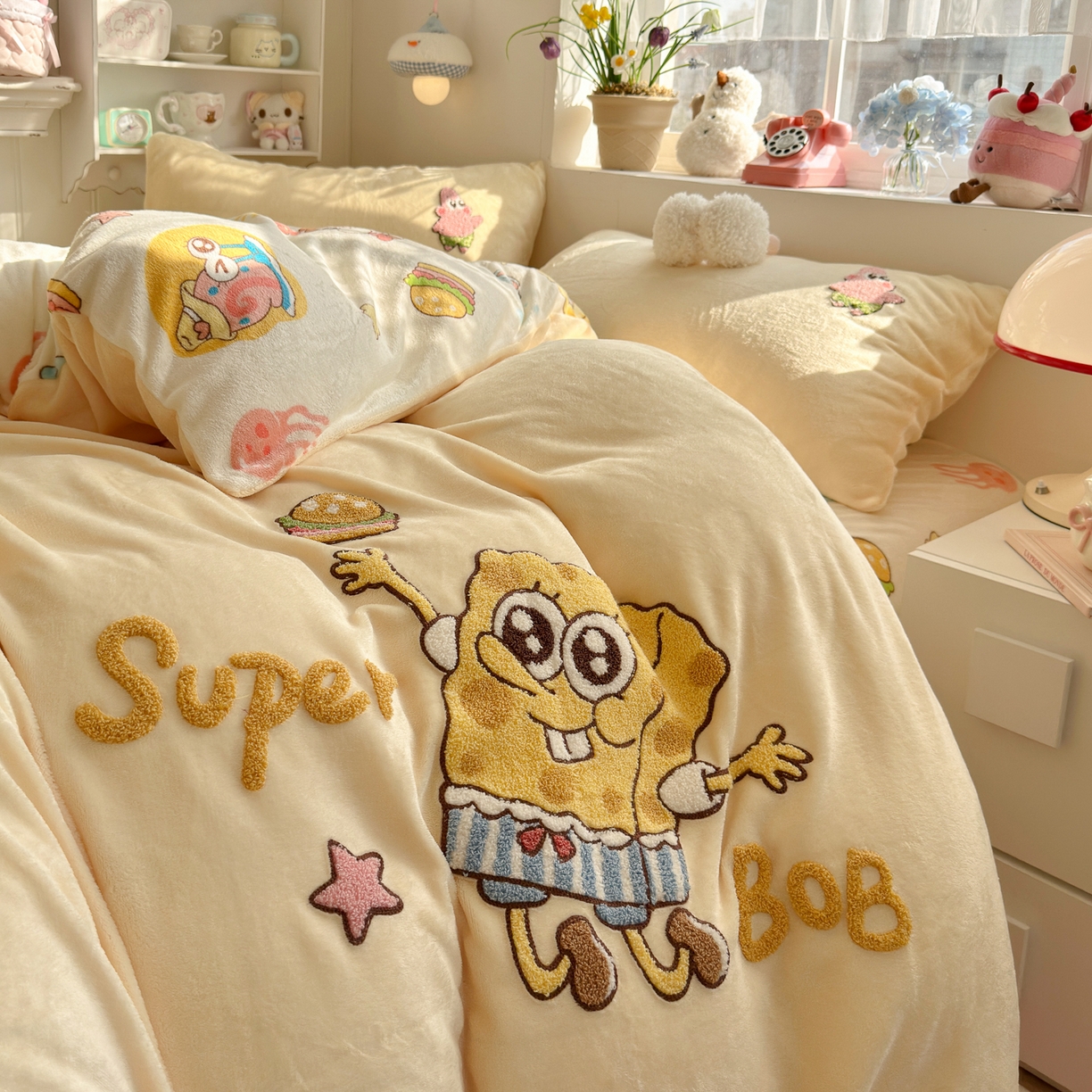 91家纺网 家纺一手货源 找家纺 优卡迪家纺馆 2025新款牛奶绒印加绣四件套 下载文件包含买家秀 海洋宝贝-奶黄