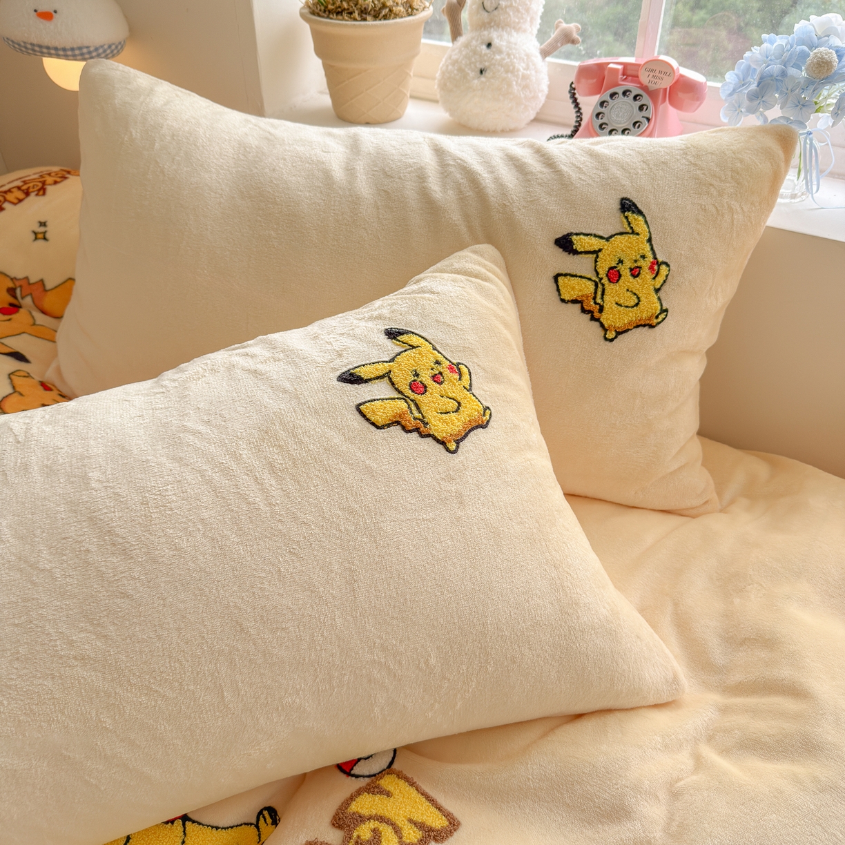 91家纺网 家纺一手货源 找家纺 优卡迪家纺馆 2025新款牛奶绒印加绣四件套 下载文件包含买家秀 小皮卡-奶黄