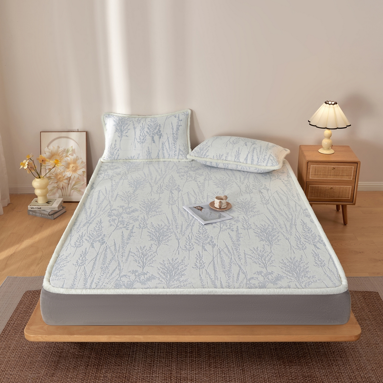 91家纺网 家纺一手货源 找家纺 （总）吾诺家居 2025新款高克重雕花牛奶绒单品床笠