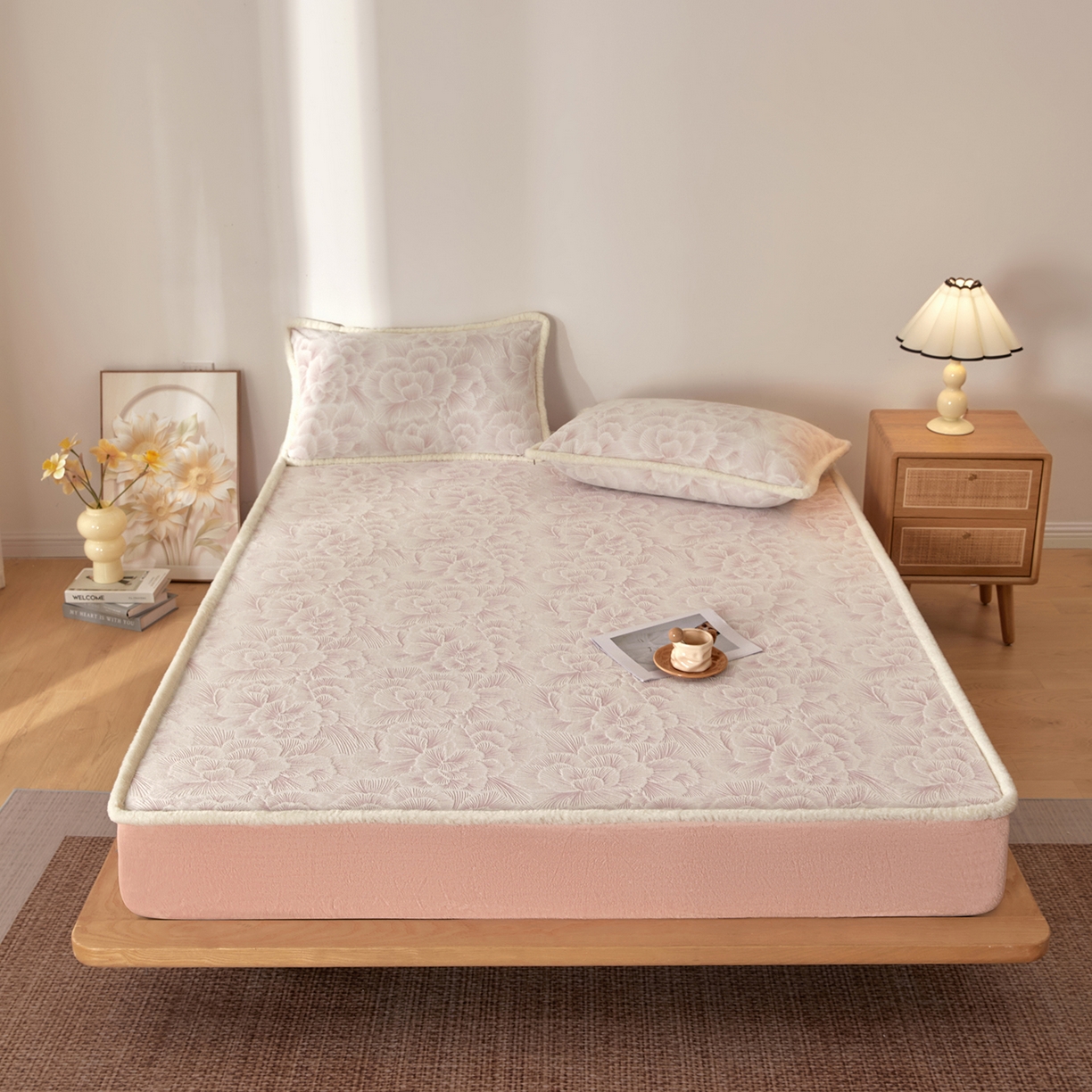 91家纺网 家纺一手货源 找家纺 （总）吾诺家居 2025新款高克重雕花牛奶绒单品床笠