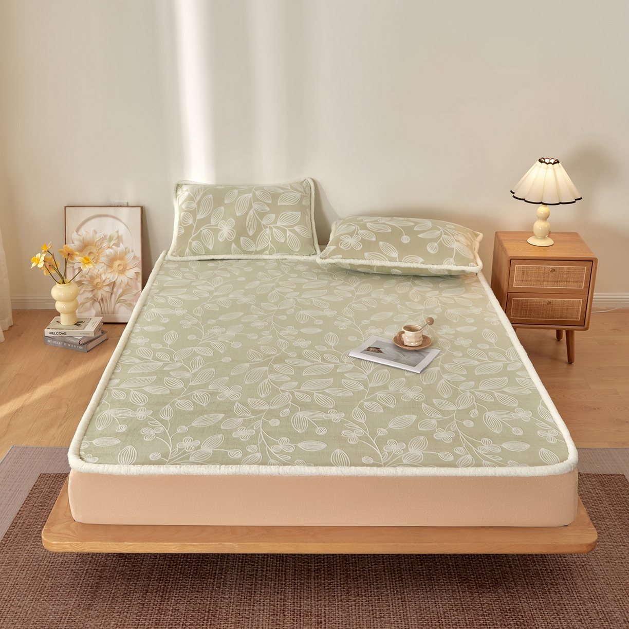 91家纺网 家纺一手货源 找家纺 （总）吾诺家居 2025新款高克重雕花牛奶绒单品床笠