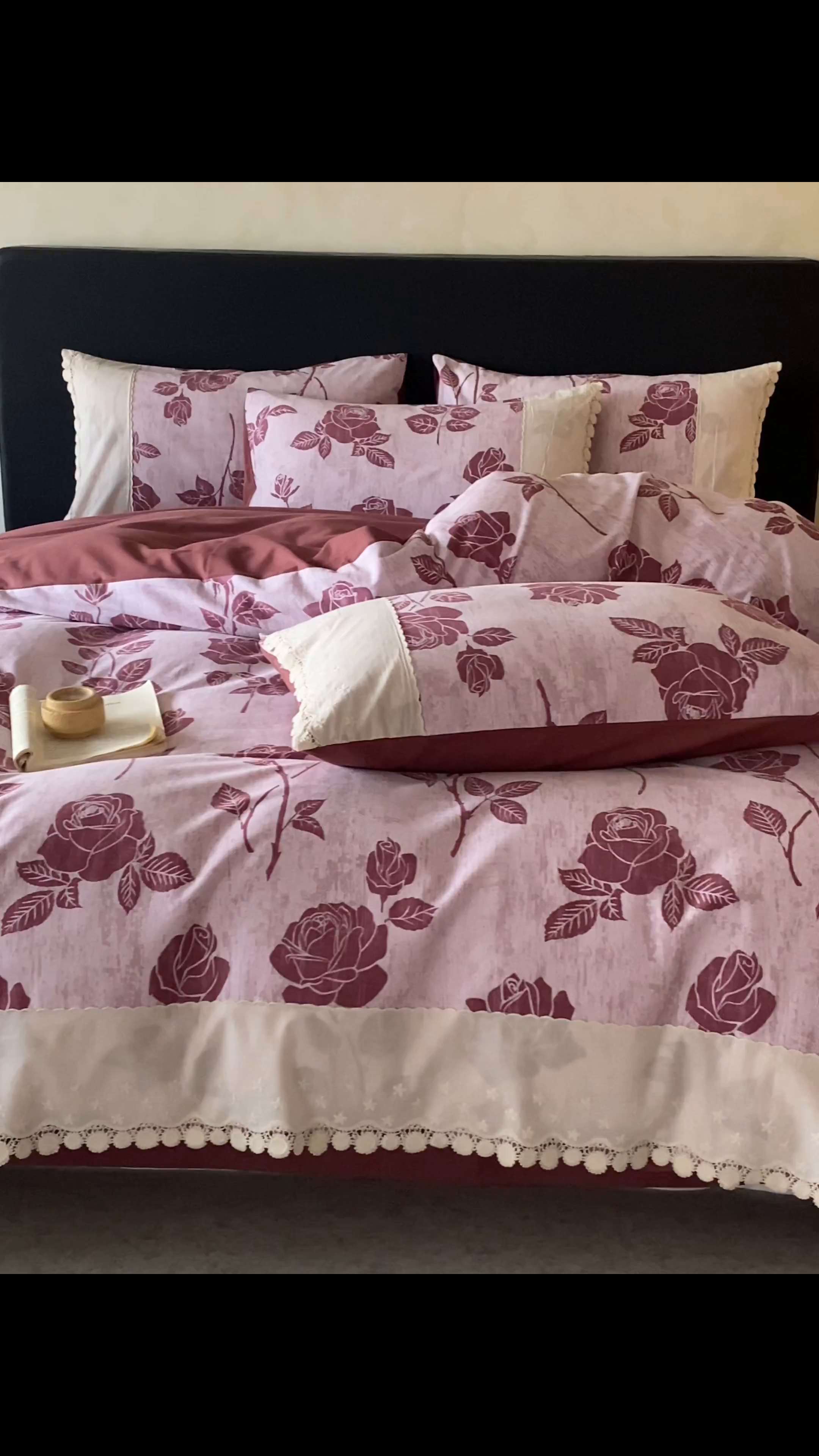 91家纺网 家纺一手货源 找家纺 （总）宜代光年 2025新款全棉磨毛花边四件套