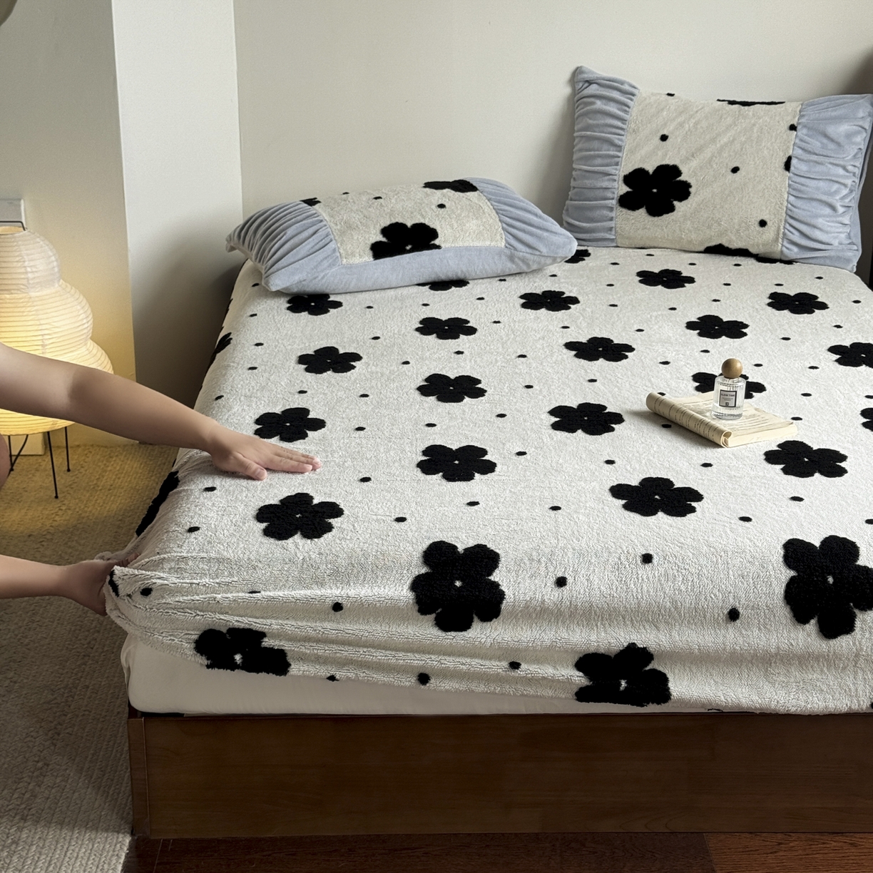 91家纺网 家纺一手货源 找家纺 新印象 2025新款阳离子绒保暖床笠 阳离子绒-慕朵