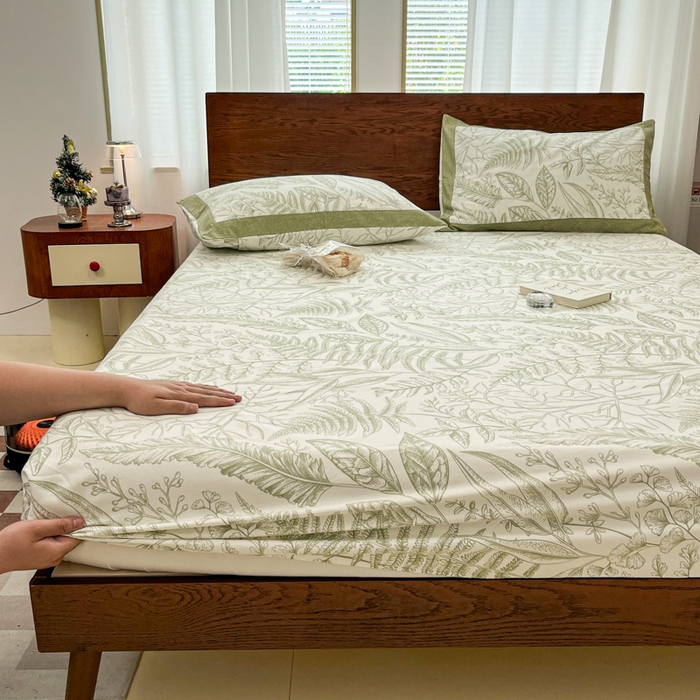 91家纺网 家纺一手货源 找家纺 （总）宜代光年 2025新款全棉老粗布数码印花拼角工艺床单床笠