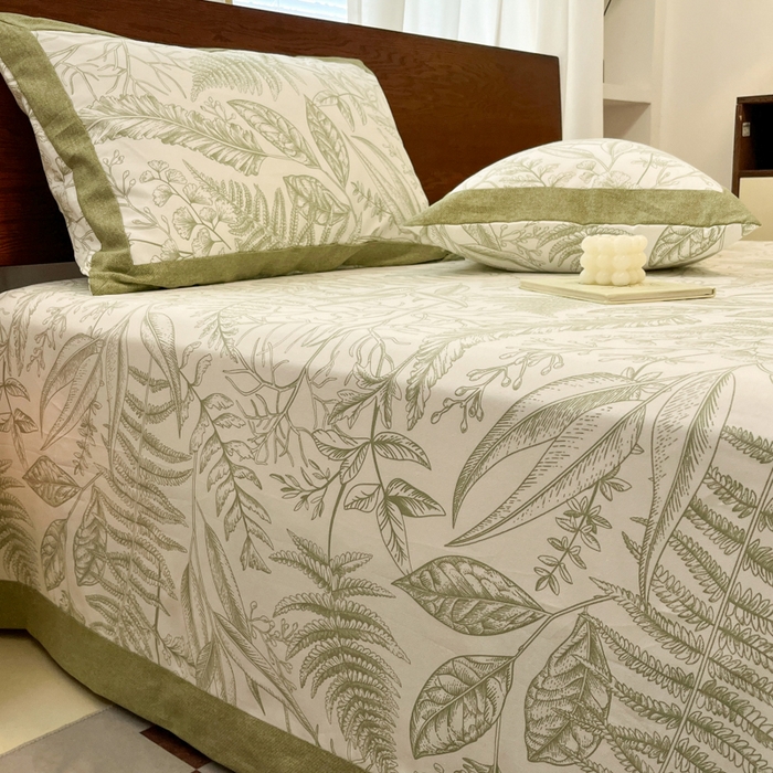 91家纺网 家纺一手货源 找家纺 （总）宜代光年 2025新款全棉老粗布数码印花拼角工艺床单床笠