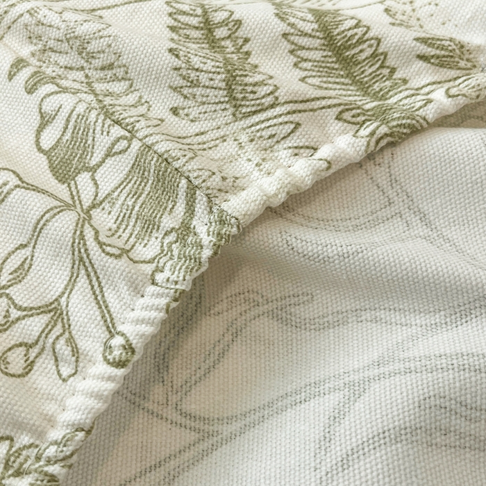 91家纺网 家纺一手货源 找家纺 宜代光年 2025新款全棉老粗布数码印花拼角工艺床单床笠 床笠-叶语