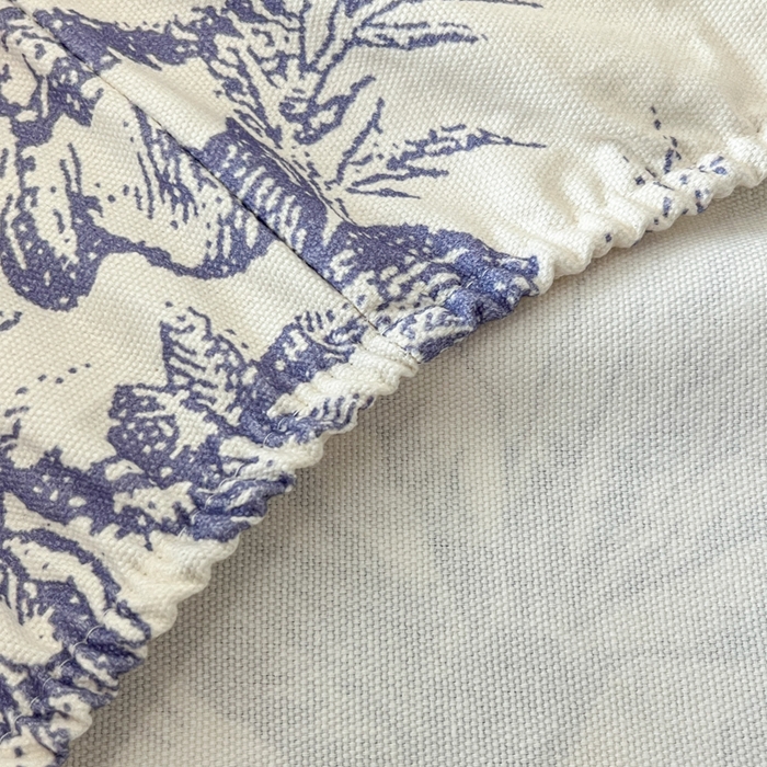 91家纺网 家纺一手货源 找家纺 宜代光年 2025新款全棉老粗布数码印花拼角工艺床单床笠 床笠-似锦