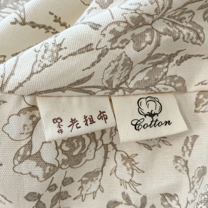 91家纺网 家纺一手货源 找家纺 宜代光年 2025新款全棉老粗布数码印花拼角工艺床单床笠 床笠-素影