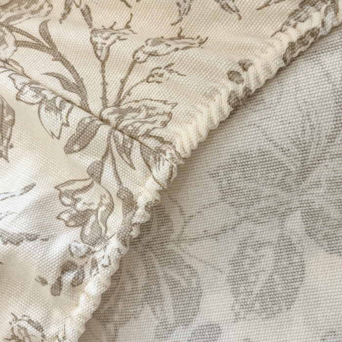 91家纺网 家纺一手货源 找家纺 宜代光年 2025新款全棉老粗布数码印花拼角工艺床单床笠 床笠-素影