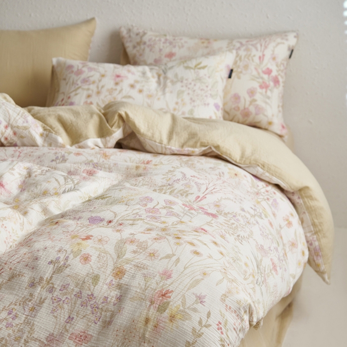 91家纺网 家纺一手货源 找家纺 （总）宜代光年 2025新款全棉纯棉享云纱数码印花四件套