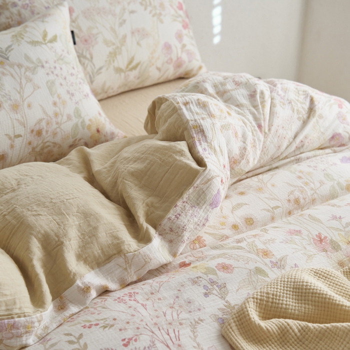 91家纺网 家纺一手货源 找家纺 （总）宜代光年 2025新款全棉纯棉享云纱数码印花四件套