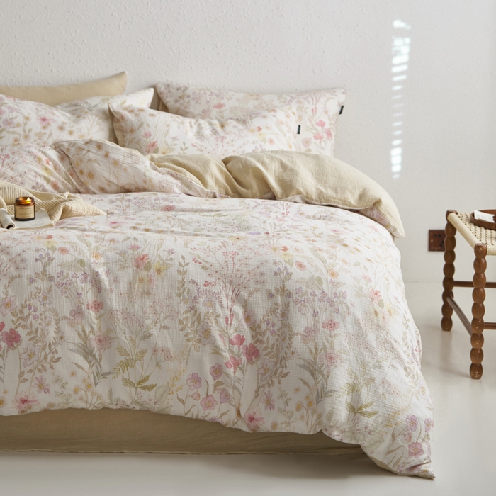 91家纺网 家纺一手货源 找家纺 （总）宜代光年 2025新款全棉纯棉享云纱数码印花四件套