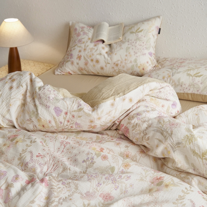 91家纺网 家纺一手货源 找家纺 （总）宜代光年 2025新款全棉纯棉享云纱数码印花四件套