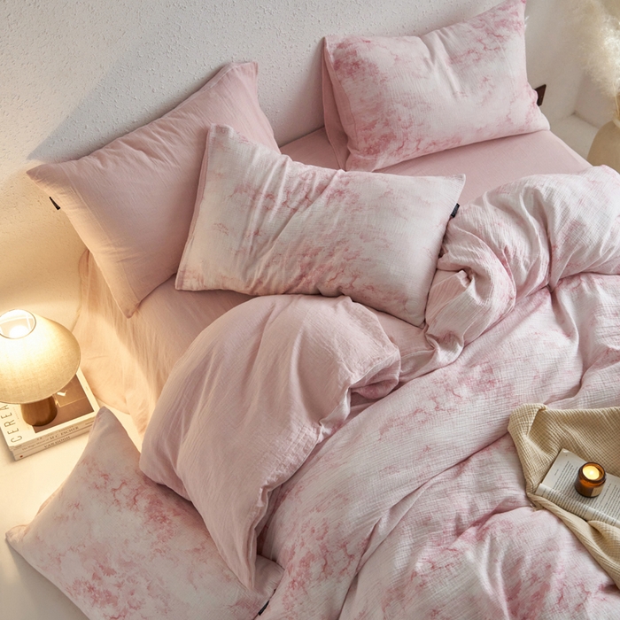 91家纺网 家纺一手货源 找家纺 宜代光年 2025新款全棉纯棉享云纱数码印花四件套 山有木兮