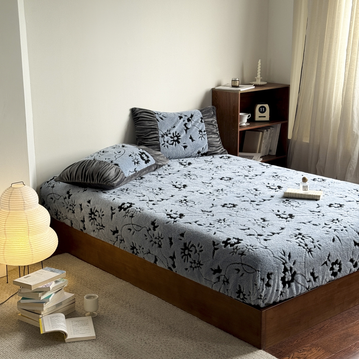 91家纺网 家纺一手货源 找家纺 新印象 2025新款阳离子绒保暖床笠 阳离子绒-缇娜