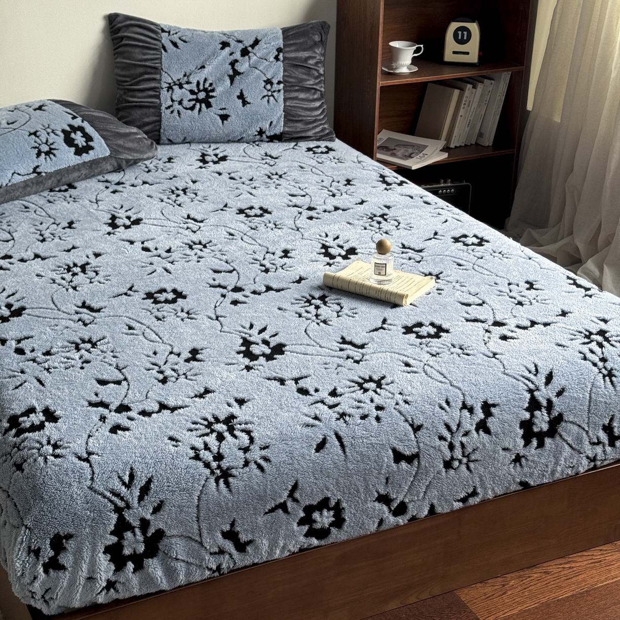 91家纺网 家纺一手货源 找家纺 新印象 2025新款阳离子绒保暖床笠 阳离子绒-缇娜