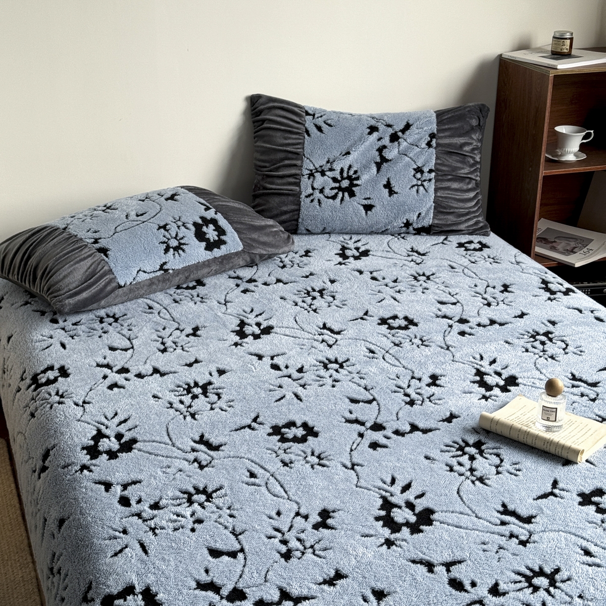 91家纺网 家纺一手货源 找家纺 新印象 2025新款阳离子绒保暖床笠 阳离子绒-缇娜