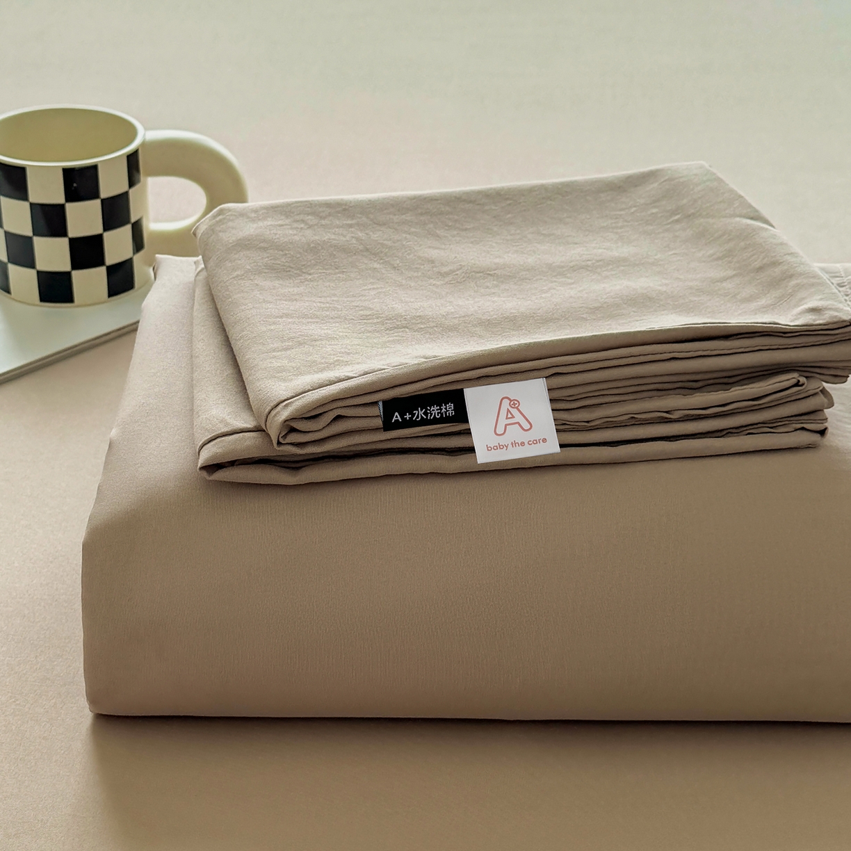 91家纺网 家纺一手货源 找家纺 （总）十一家居 2025年新款ins风A类母婴级亲肤云朵水洗棉单床单