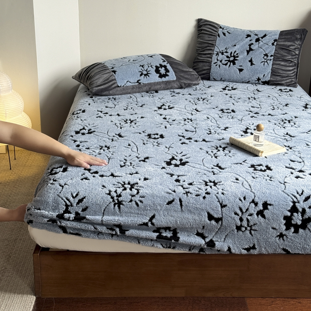 91家纺网 家纺一手货源 找家纺 新印象 2025新款阳离子绒保暖床笠 阳离子绒-缇娜