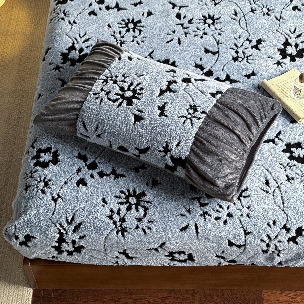 91家纺网 家纺一手货源 找家纺 新印象 2025新款阳离子绒保暖床笠 阳离子绒-缇娜