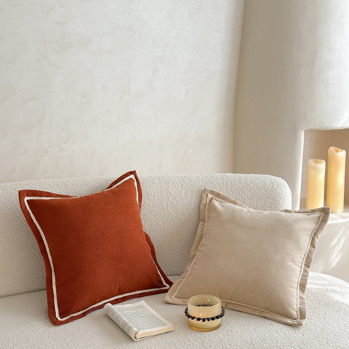 91家纺网 家纺一手货源 找家纺 美茉家居 2025新款微澜飞边方枕抱枕 墨绿