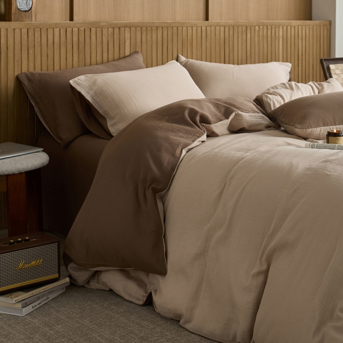 91家纺网 家纺一手货源 找家纺 （总）宜代光年 2025新款全棉纯棉享云棉纯色暗合系列四件套