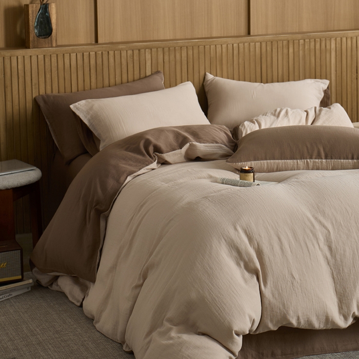 91家纺网 家纺一手货源 找家纺 （总）宜代光年 2025新款全棉纯棉享云棉纯色暗合系列四件套