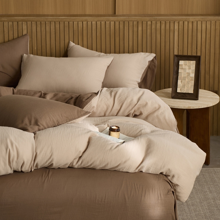 91家纺网 家纺一手货源 找家纺 宜代光年 2025新款全棉纯棉享云棉纯色暗合系列四件套 云享棉-卡其