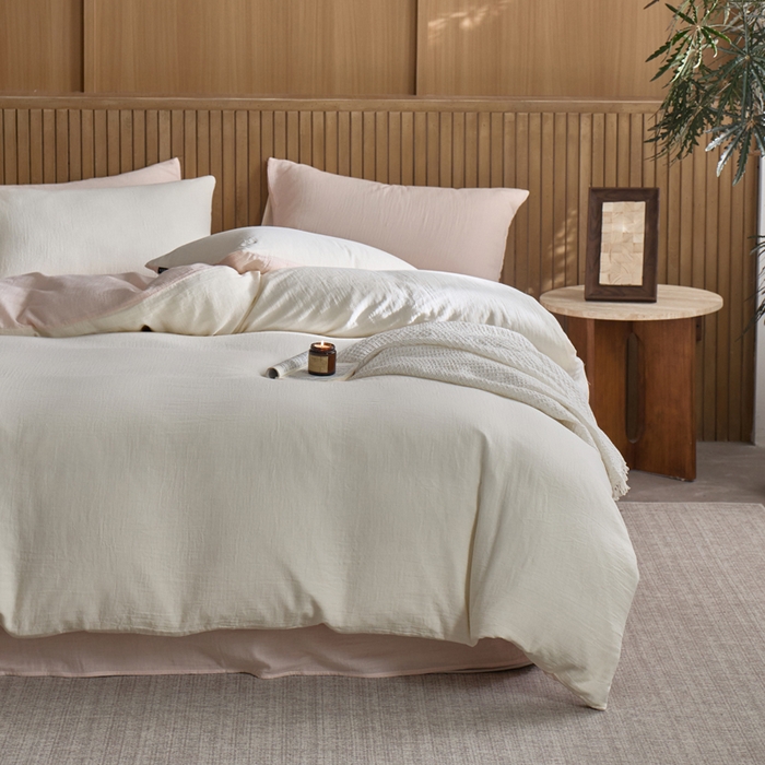 91家纺网 家纺一手货源 找家纺 宜代光年 2025新款全棉纯棉享云棉纯色暗合系列四件套 云享棉-媚粉