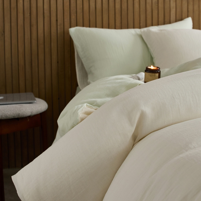 91家纺网 家纺一手货源 找家纺 宜代光年 2025新款全棉纯棉享云棉纯色暗合系列四件套 云享棉-青绿