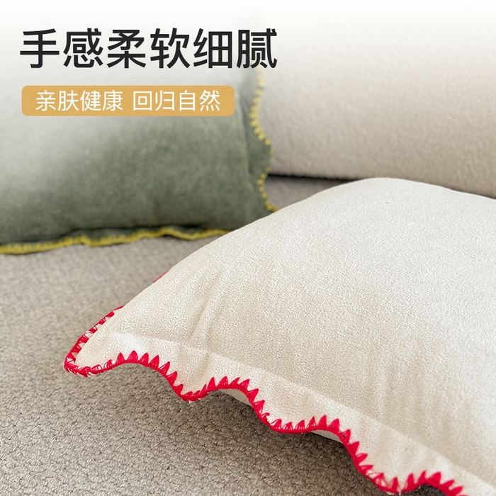91家纺网 家纺一手货源 找家纺 （总）美茉家居 2025新款云朵绒曲边方枕抱枕