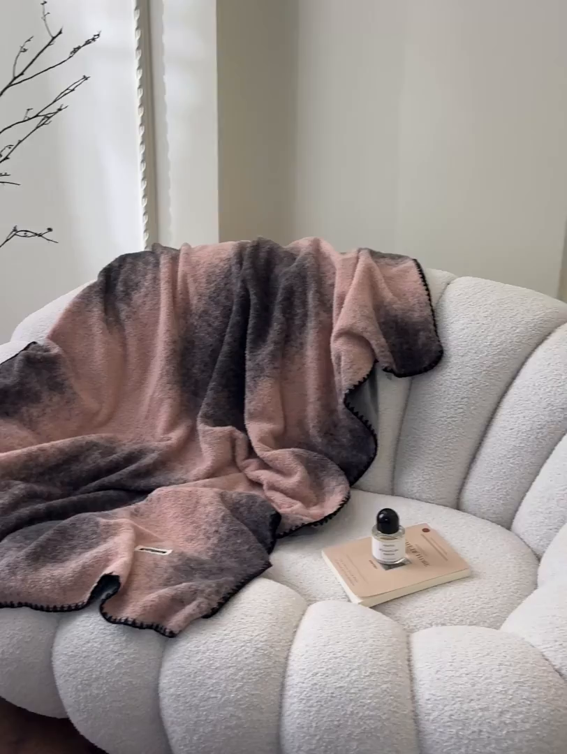 91家纺网 家纺一手货源 找家纺 （总）庭笙 2025新款羊呢绒牛奶绒贝壳针毛毯