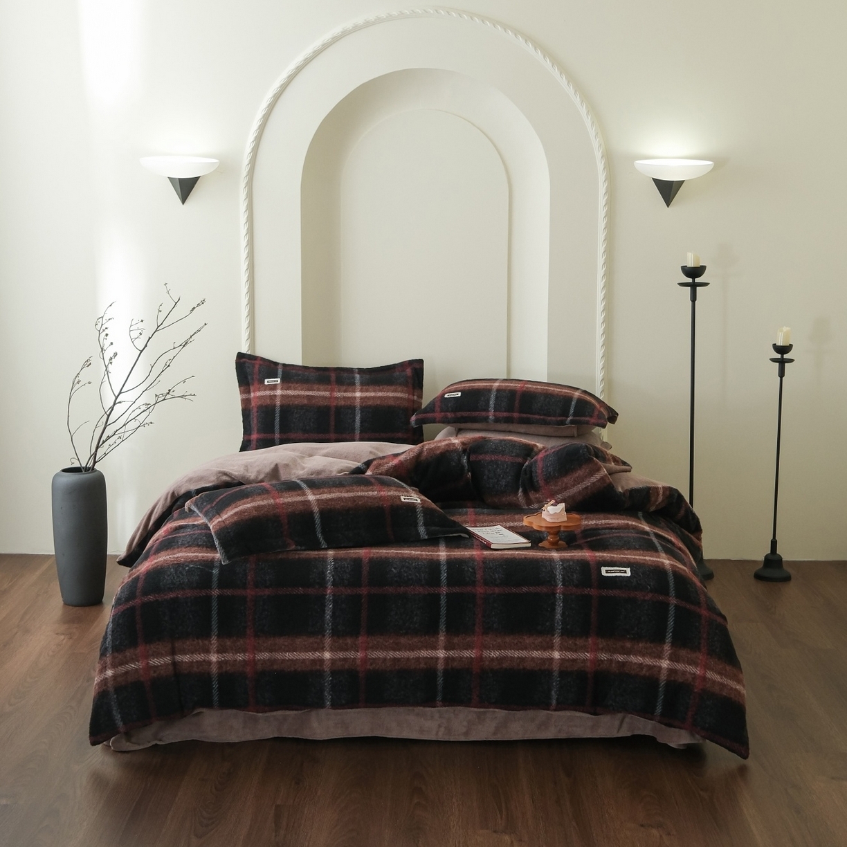 91家纺网 家纺一手货源 找家纺 （总）庭笙 2025新款保暖加厚羊呢绒牛奶绒四件套